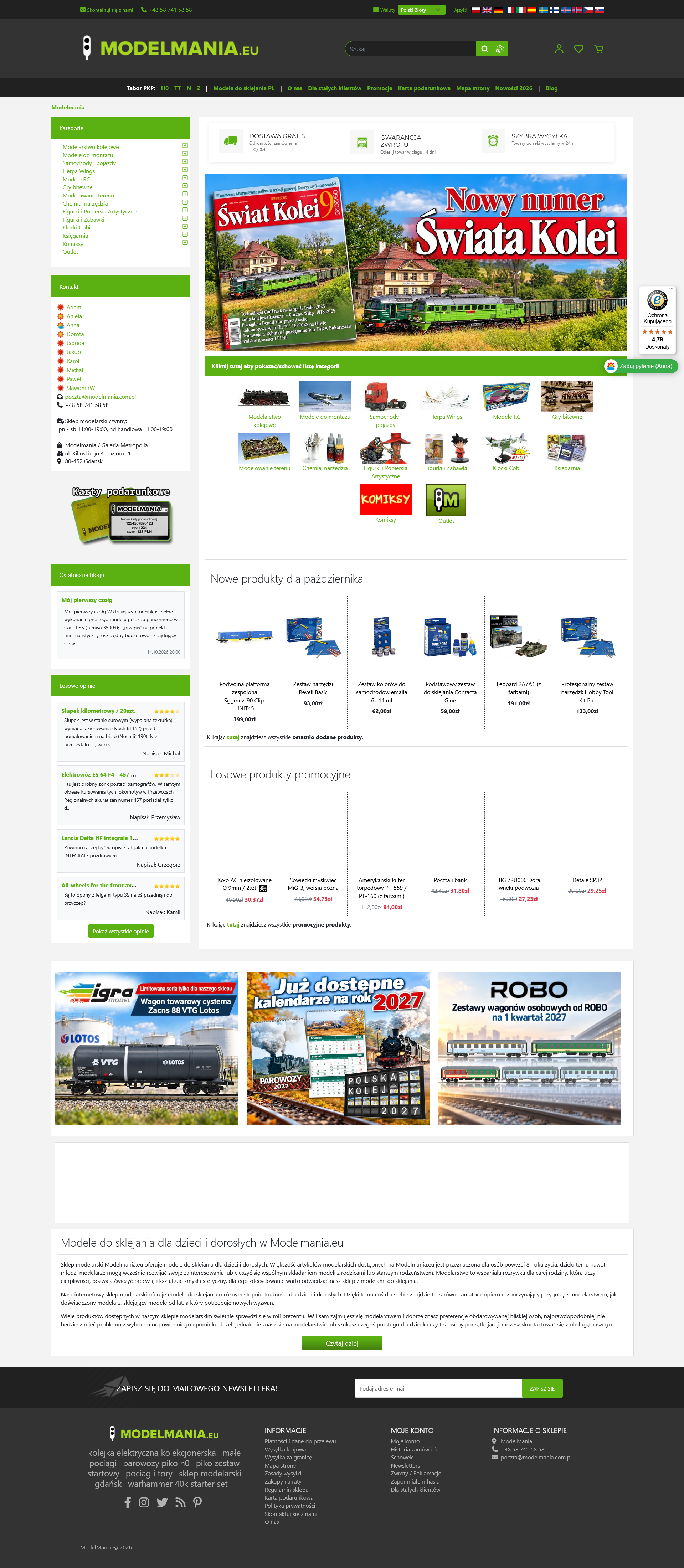 ModelMania.eu - migracja z osCommerce do PrestaShop i wykonanie dedykowanego szablonu